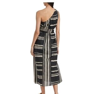 Rails Black and White Striped Midi Dress